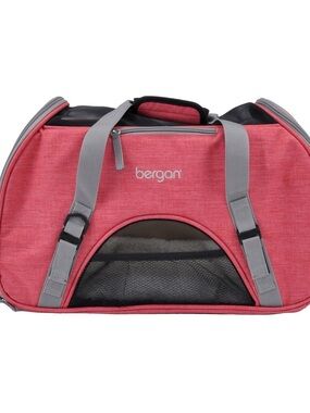 Bergan Comfort Carrier Large Berry Travel Carrier with Fleece Pad Seat Belt Loop